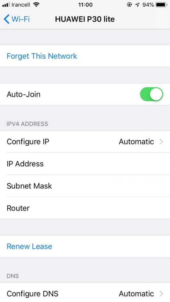 آموزش پیدا کردن آدرس IP و آدرس MAC در iPhone and iPad
