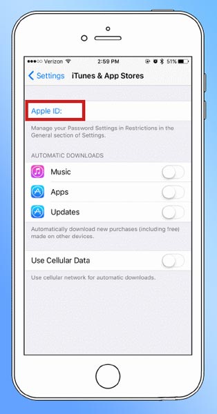 اپل آ دی در تنظیمات آیفون