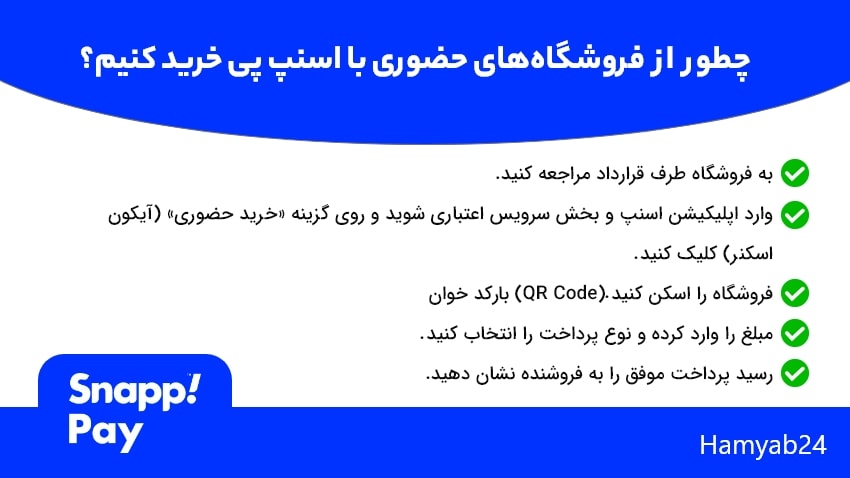 چطور از فروشگاه‌های حضوری با اسنپ پی خرید کنیم؟